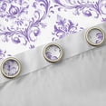 thumbnail image 4 of Homewish Dreamy Purple Damask Black Out Curtains, Tribal Bohemian Floral Curtains Pack of 2 (42x63 Each), Teens Girls Adult Women Bedroom Curtains, Curtains and Drapes Bedroom Decor, 4 of 6