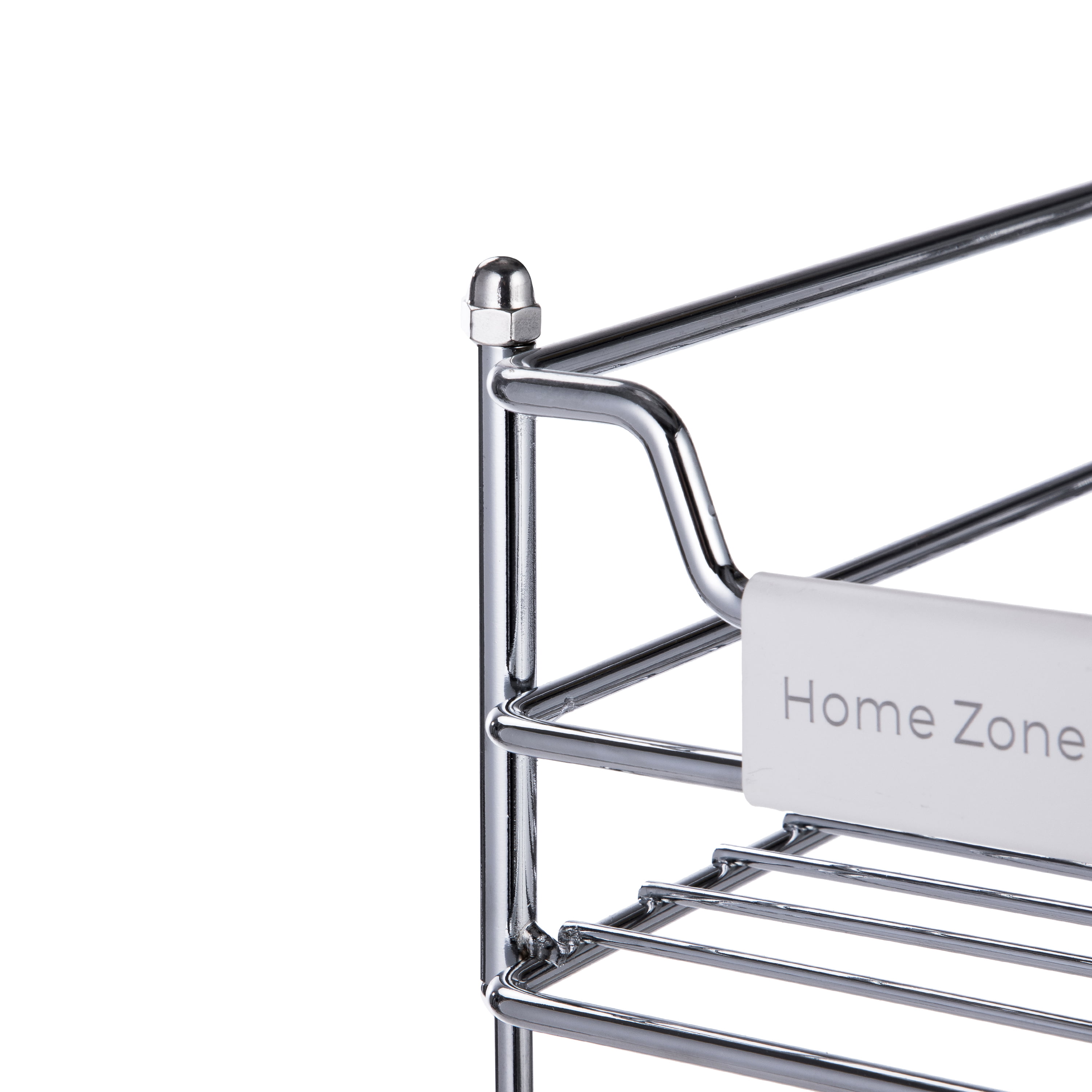 Home Zone Living 2 Tiers Pull Out Cabinet Organizer, 15W x 20D, Size: 15 Width, Silver