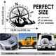 thumbnail image 2 of Calcomanías para autos, calcomanías de brújula con montaña para capó, calcomanías de vinilo impermeables para capó/gráficos para autos, calcomanías laterales para autos, 2 of 5