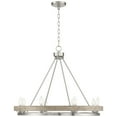 thumbnail image 6 of Possini Euro Design Brushed Nickel Graywood Wagon Wheel Chandelier 29 1/4" Wide Farmhouse Rustic 8-Light Fixture Dining Room Kitchen Island Entryway, 6 of 9