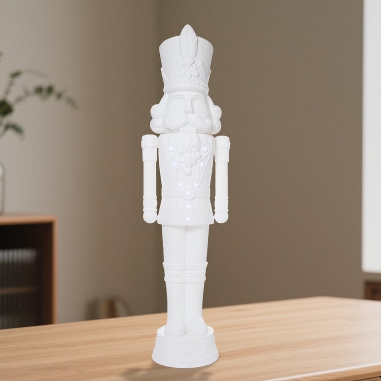 7.87”White Nutcracker Christmas Decoration,Paint it Yourself Light