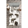 thumbnail image 3 of Ambesonne Forest Quilted Bedspread Set 2 Pcs, s Tusk Ear, Twin Size, Sepia White, 3 of 3