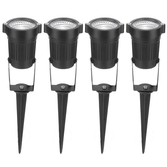 Focos para exteriores, 4 focos para exteriores, luces impermeables para exteriores, luces de jardín, rendimiento de primer nivel