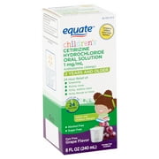 Equate Children's Allergy Oral Solution, Grape, 8 fl oz.