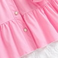 thumbnail image 2 of HAYIMI Child Girls Summer Dress With Puff Sleeves Fashionable School Style Dress For Little Girls Soft Special Occasion Back To School Swing Flowy Kids Sundress, 2 of 4