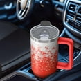 thumbnail image 5 of 30oz Holiday Tumbler with Handle and Straw, Cute Santa Claus Stainless Steel Insulated Cup Gifts for Home Travel, 5 of 5