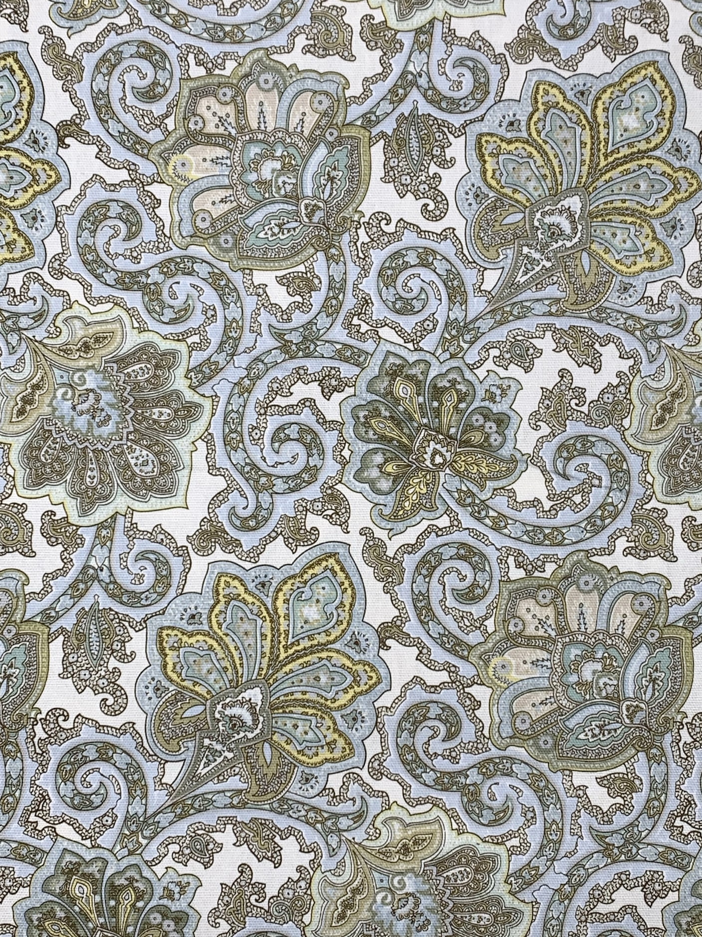 Waverly Inspirations 100% Cotton Duck 54" Width Paisley Spa Color Sewing Fabric By the Bolt
