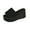 Black, variant on Women's Sandals, Comfortable Wedge Shaped Platform Shoes, Summer Casual Beach Slippers Red 9.5(43)