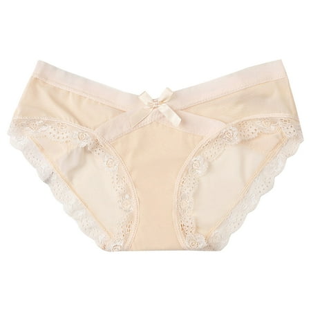 

Aayomet Women Panties Cotton Womens Lace Panties Womens Hollow Sexy Butt Lifting Seamless Low Waist Comfortable Womens Briefs Beige XL