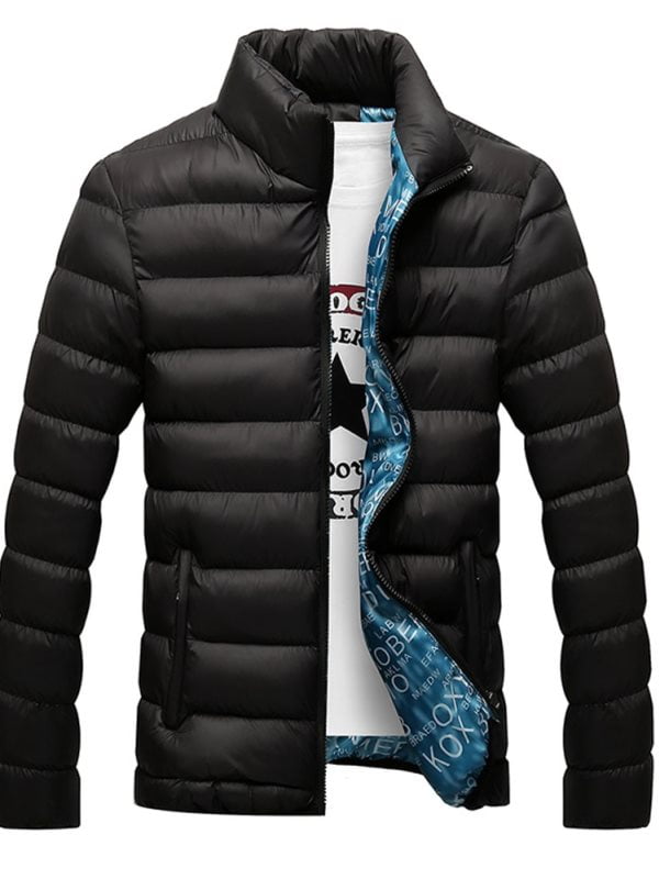 Uccdo - Men's Winter Cotton Coat Puffer Zipper Jacket - Walmart.com - Walmart.com