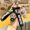 thumbnail image 2 of Moda creativa marea Cool Space Bear colgante coche llavero bolsa colgante decoración dibujos animados exquisito pareja regalo Anime llavero xuanjing unisex, 2 of 2
