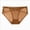 Brown, variant on Women's Sexy Lace Panties Cheeky Underwear Mid Rise Briefs Bow Mesh Breathable Everyday Underpants Lingerie (Yellow,L)
