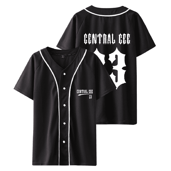 Central Cee Merch Short Baseball Shirts 2024 Tour Merch 23 Short Sleeve Fashion Shirt For Fan Men Women