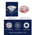thumbnail image 6 of MomentWish D Color VVS1 Simulated Diamond Rose Flower Necklace Earrings Set for Women 925 Sterling Silver Jewelry Sets, 6 of 8