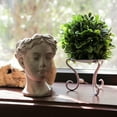 thumbnail image 5 of Mayrich 6 inch Weathered Gray Greek Lady Statue Wall Mount Cement Head Planter, 5 of 7