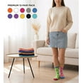 thumbnail image 2 of 6-Pairs Glory Max Women's Assorted Colors Bowknot Design Casual Cotton Crew Socks Size 9-11, 2 of 5