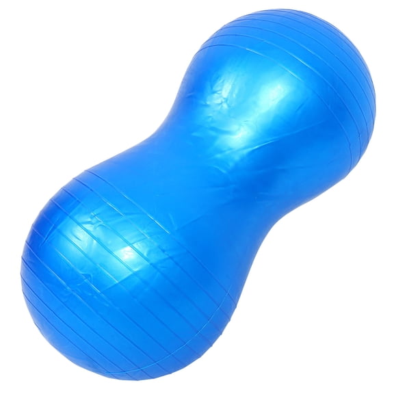 LULULION Blue Yoga Ball with Anti Burst Design for Balance Strengthening and Training