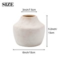 thumbnail image 2 of Ceramic Flower Vase, Decorative White Vase, Rustic Terracotta Vases for Home Decor, Farmhouse Vintage Vases for Living Room, Kitchen, Bedroom, Office, Coffee Table, 14CM, 2 of 12