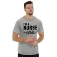 thumbnail image 4 of Funny I'm a Doctor I'm Never Wrong Plus Size Crewneck Graphic Tee Shirt Brisco Brands 4X, 4 of 5