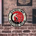 thumbnail image 4 of Placa Metal Vintage Con Pintura Hierro Letrero Pared Gasolina India (30x30cm), 4 of 9