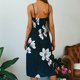 thumbnail image 5 of Vestido maxi con tirantes para mujer Vestido ajustado con estampado floral de un solo pecho Traje diario FLhrweasw Nuevo, 5 of 7