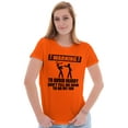 thumbnail image 4 of Warning To Avoid Injury Funny Cartoon Womens Slim Fit Graphic Tee Brisco Brands M, 4 of 5