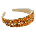thumbnail image 2 of Women Headband Mini Stone Decor Rhinestone Rich Colors Wide Band Elastic Hair Decoration Anti-slip Turquoise Dating Hair Hoop Hair Accessories, 2 of 8