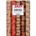 thumbnail image 3 of JAM Paper Christmas Kraft Gift Wrap Papers, Multi-color, (5 Rolls) 2.08 sq ft., 3 of 11