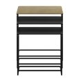 thumbnail image 2 of Industrial Chic Cast Aluminum 3Pc Accent Table Set - Antique Gold & Black, 2 of 7