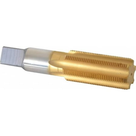 

Made in USA 1-3/8 - 12 UNF H4 6-Flute TiN Finish HSS Straight Flute Standard Hand Tap Bottoming Chamfer Right Hand Thread 6-1/16 OAL 3 Thread Length 1.108 Shank Diam 3B