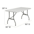 thumbnail image 5 of Flash Furniture 5-Foot Granite White Plastic Folding Table, 5 of 7