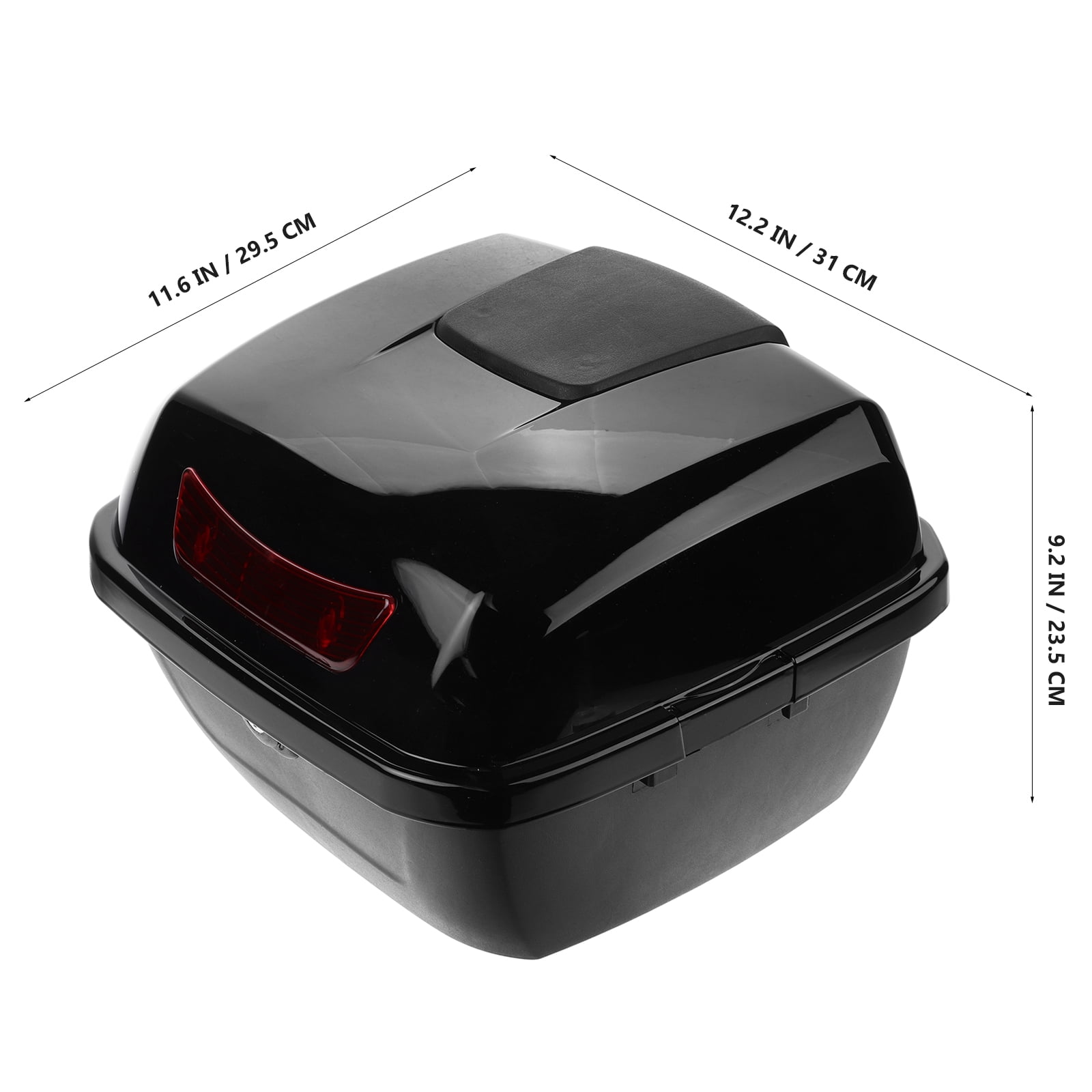 Salinist Motorcycle Rear Top Box Motorcycle Trunk Box Motorcycle Tail Box Motorcycle Trunk Scooter Trunk
