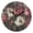 Black, variant on Vintage Flower Oil Painting Round Wall Clock Silent Battery Operated Home Decor for Living Room Bedroom