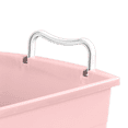 thumbnail image 6 of Mainstays Kids Large Pink Plastic Stackable Rolling Toy Storage Basket with Handles, 6 of 6