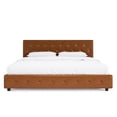 thumbnail image 3 of DHP Dakota Upholstered Platform Bed, King, Camel Faux Leather, 3 of 18