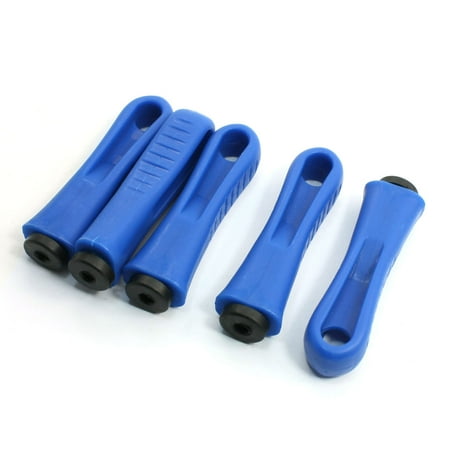 Unique Bargains Hard Plastic Makeup Tool Parts Anti Slip File Handle Black Blue x5