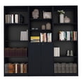 thumbnail image 1 of FM FURNITURE Munds 3 Piece Living Room Set Black Engineered Wood, 1 of 6