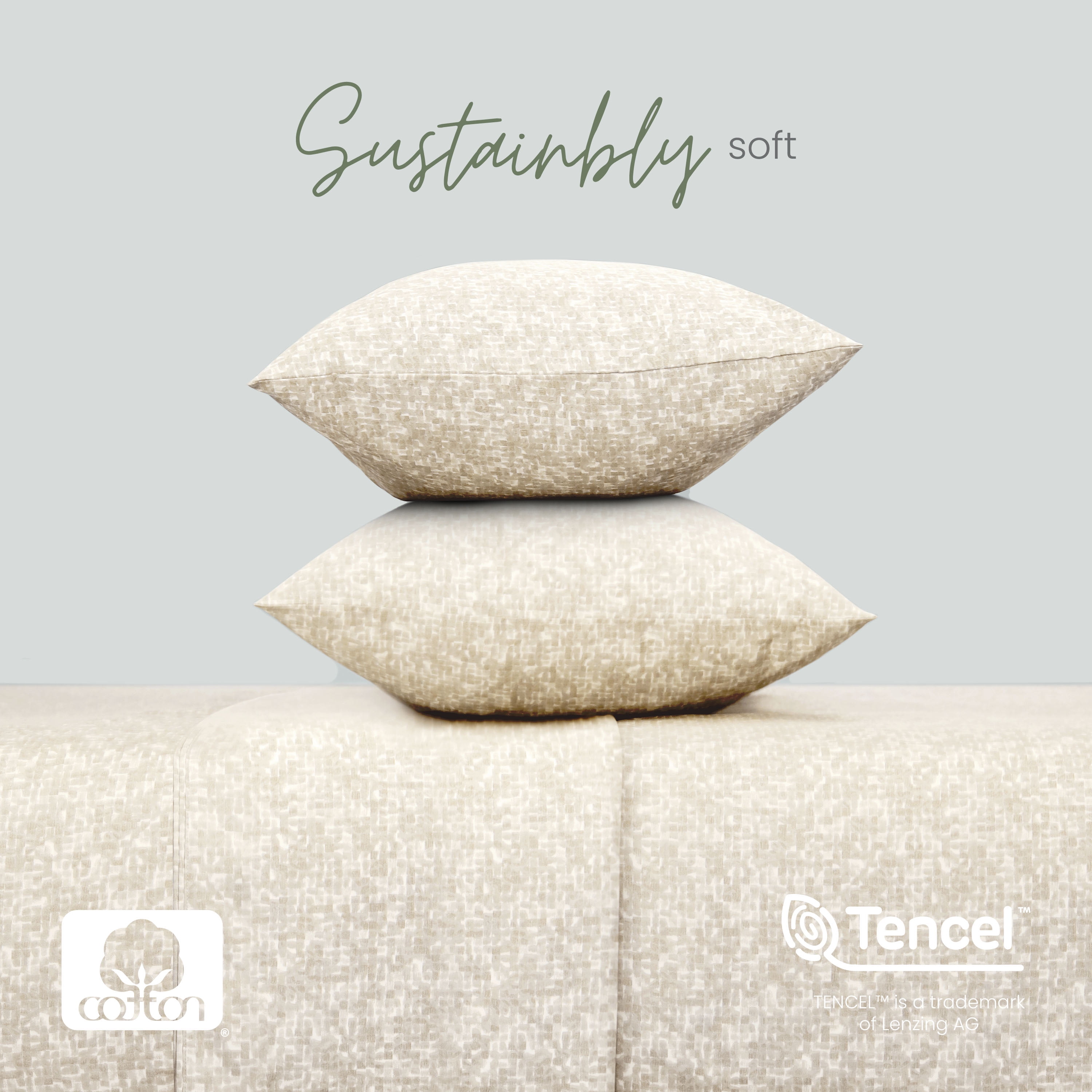 Martex Restore Cooling Bed Sheet Set, Twin, Linen