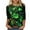 z2 Green, variant on Guluxicc Womens St. Patrick's Day Tunic Tops Casual Round Neck Long Sleeve Shirts Shamrock Clover Graphic Print Pullover Tops, 5XL