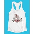 thumbnail image 3 of Beautiful Unicorn And Flowers Racerback Tank Women -Image by Shutterstock, Female x-Small, 3 of 4
