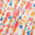 thumbnail image 5 of PatPat Girls Dress Square Neck Flutter Sleeve Dress All Over Floral Print Casual Kids Summer Dress 5-12Y, 5 of 8