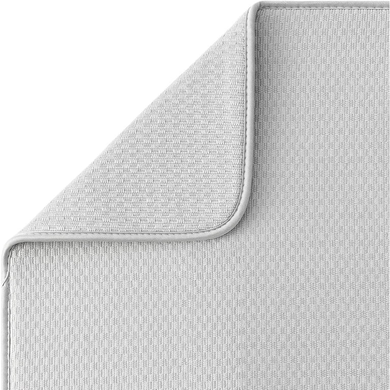 SHANGSHAN Dish Drying Mat, 2-Pack 19.2x15.8 Inch Gray photo 2