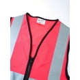 thumbnail image 5 of TiaoBug Kids Boys Girls Sleeveless Zipper Safety Vest High Visibility Reflective Volunteer Waistcoat A Hot Pink 4-6, 5 of 7