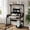 Black, variant on NEWSENDY Industrial Style Multi-tier Standing Computer Desk with Keyboard Tray & Storage Shelves, Sturdy Home Office Workstation for Adults