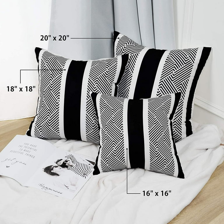 Black patio pillows top