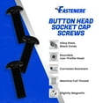 thumbnail image 3 of Fastenere Button Head Socket Cap Screws - 1/2-13 x 1" (10-Pcs) Alloy Steel, Fully Threaded, Fine Black Oxide Finish, Corrosion-Resistant, Machine Thread, Easy to Install w/ Allen Hex Drive, 3 of 4