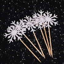 FOMIYES Birthday Cake Decoration Silver Simple Holiday Party 24Pcs 1.97x0.04x3.94in