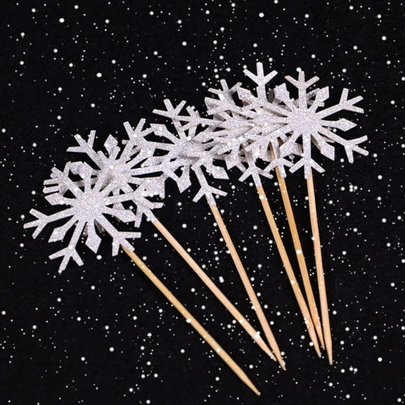 FOMIYES Birthday Cake Decoration Silver Simple Holiday Party 24Pcs 1.97x0.04x3.94in