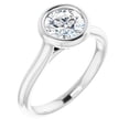 thumbnail image 3 of Silvago Jewelry 1.93 Ct Round Cut Moissanite Ring for Women's - Beautiful 14K White Gold Plated Bezel Set Simple Wedding Rings - Timeless Engagement Wedding White Moissanite Ring for Women's, 3 of 5