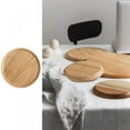 Acacia Wood Dinner Plates, Round Wood Plates, Easy Cleaning & Lightweight for Dishes Snack